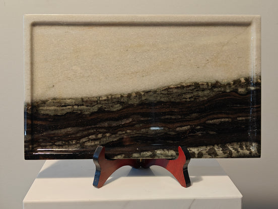 Natural Marble handicraft article - Panda White Table Tray