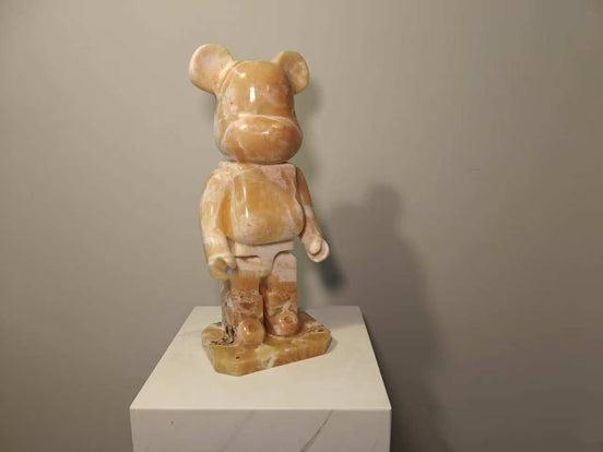 Natural Marble handicraft article - Red Dragon Jade Bear
