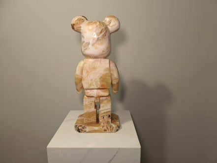 Natural Marble handicraft article - Red Dragon Jade Bear