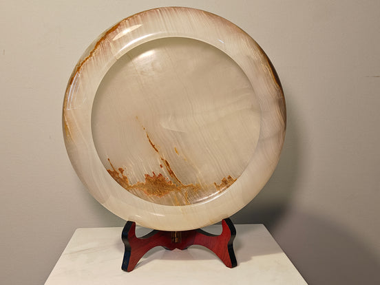 Natural Marble handicraft article - Shallow cyan jade Tray