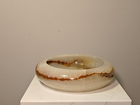 Natural Marble handicraft article - Shallow cyan jade Tray