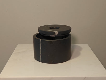 Natural Marble handicraft article - Storage canister