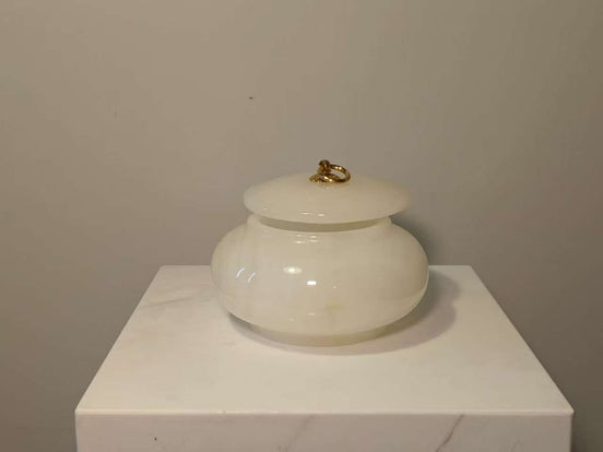 Natural Marble handicraft article - WHITE JADE Display Tea Cup