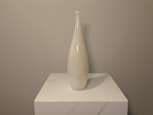 Natural Marble handicraft article - White Jade Vase