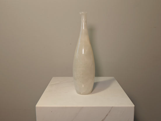 Natural Marble handicraft article - White Jade Vase