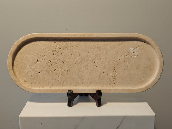 Natural Marble handicraft article -Travertine Table Tray