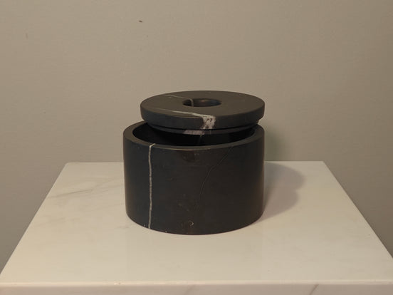 Natural Marble handicraft article - Storage canister