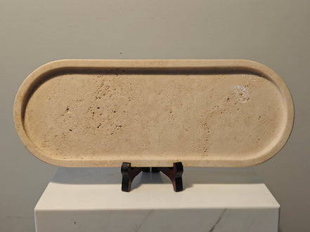 Natural Marble handicraft article -Travertine Table Tray